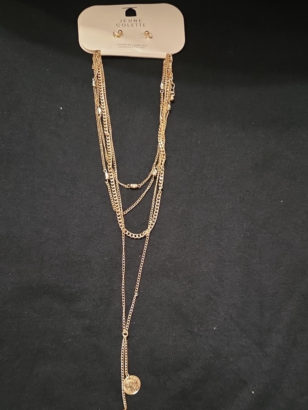 Gold Multi-Layer Pendant Necklace